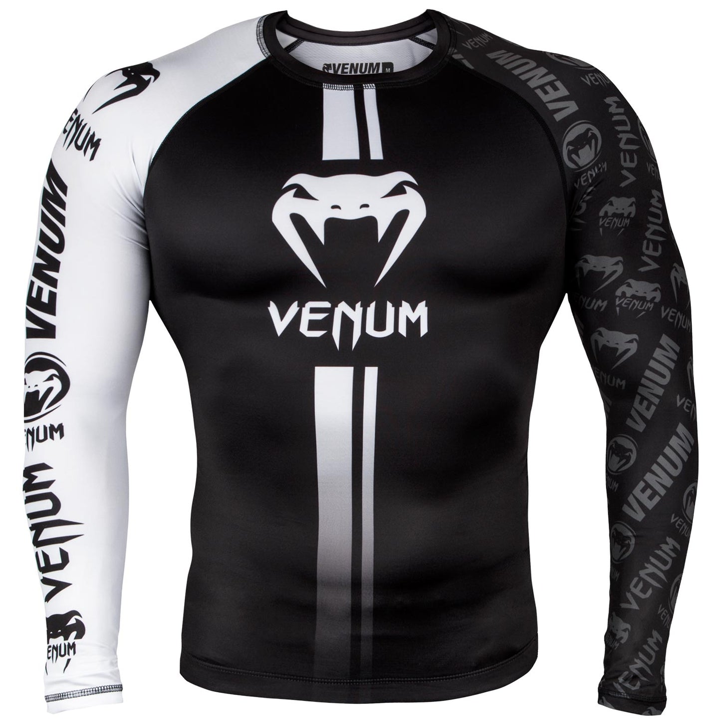 Venum Logos Rashguard - Long Sleeve - Black/White