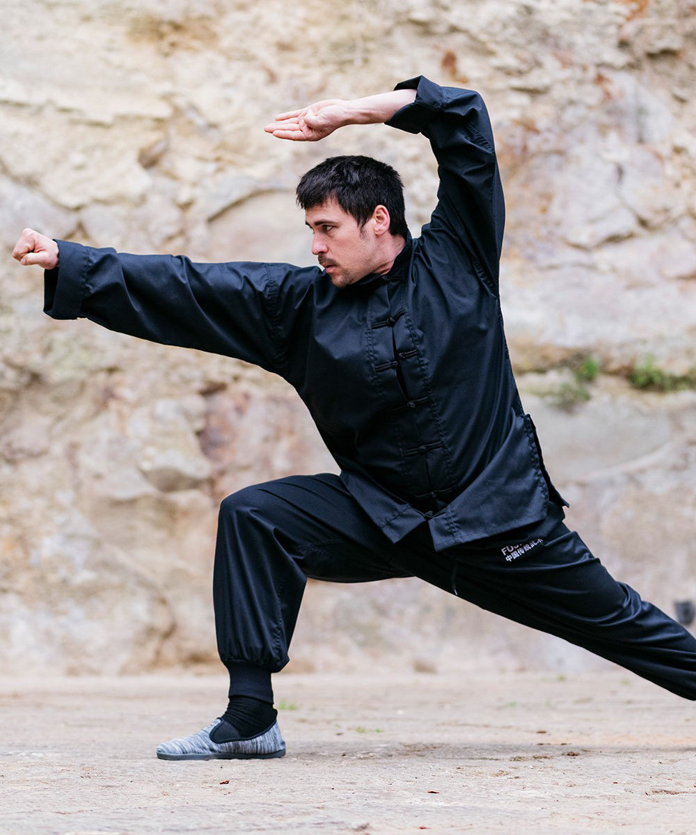 Fujimae Training Traje de Kung-Fu - Negro