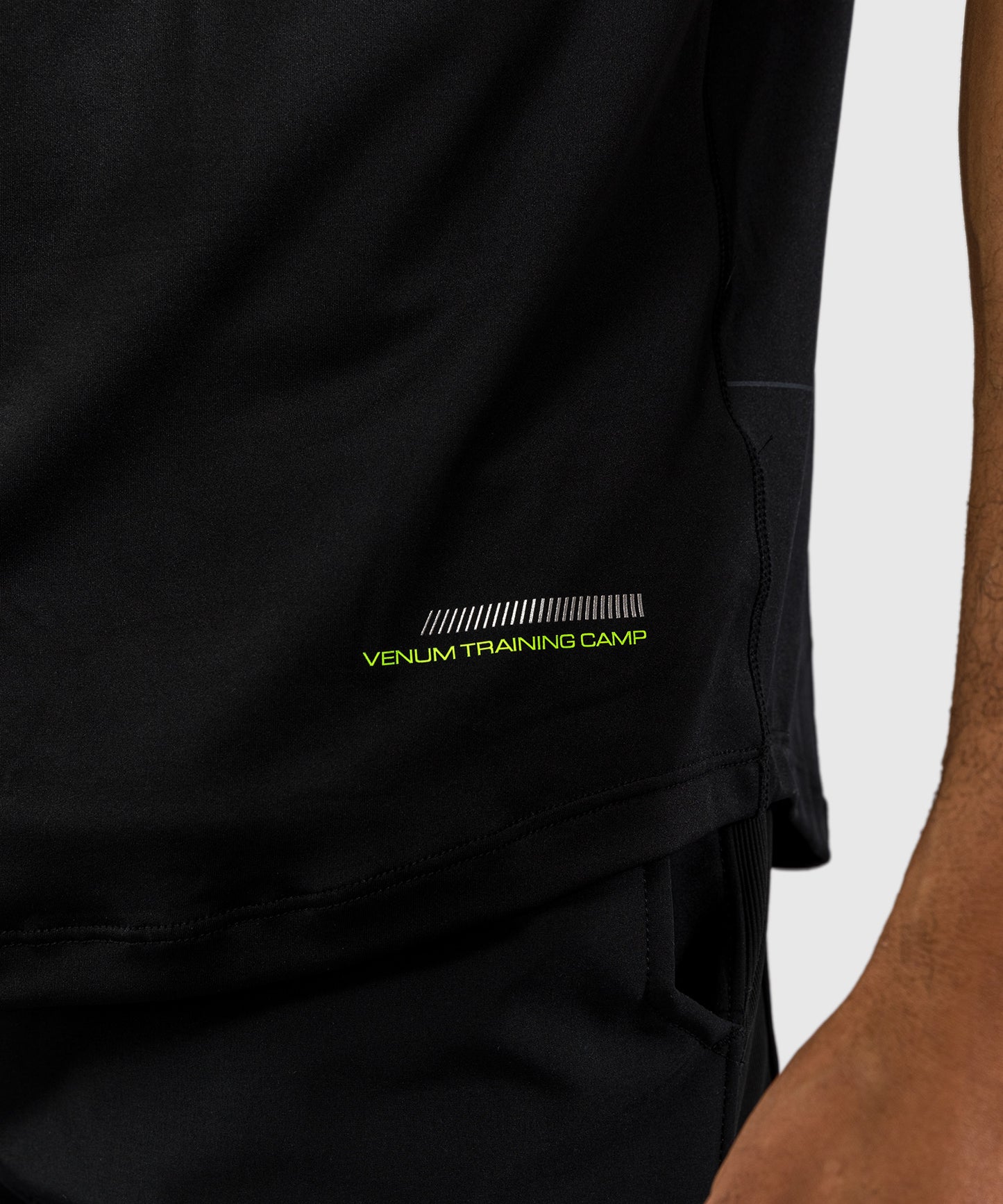 Venum Training Camp 4.0 Dry Tech T-Shirt - Schwarz/Leuchtgrün