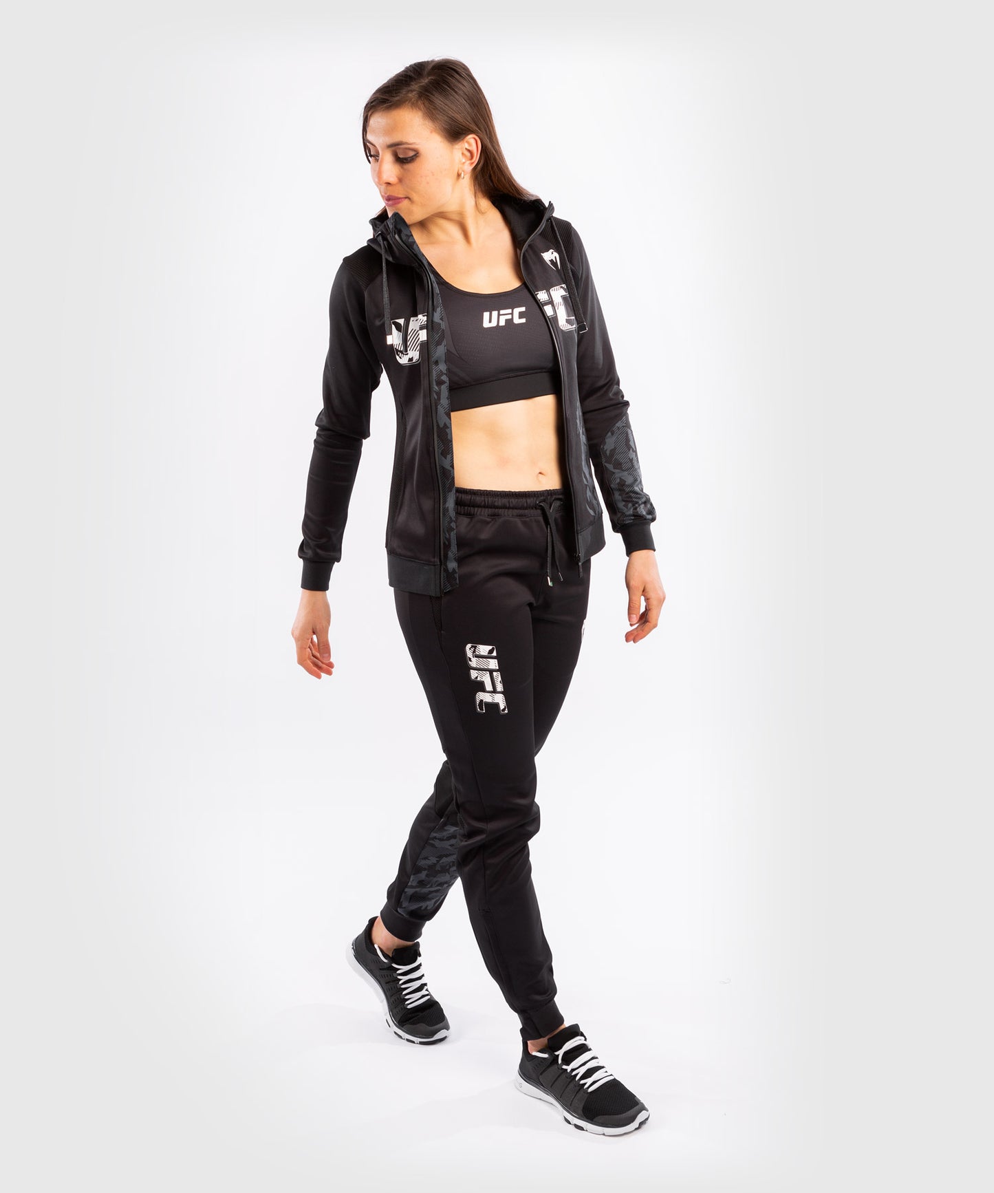 Sweatshirt Zippé Femme UFC Venum Authentic Fight Week - Noir