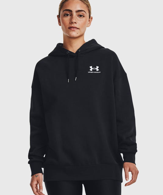 Under Armour Oversize Ua Icon Fleece Hoodie For Women - Black