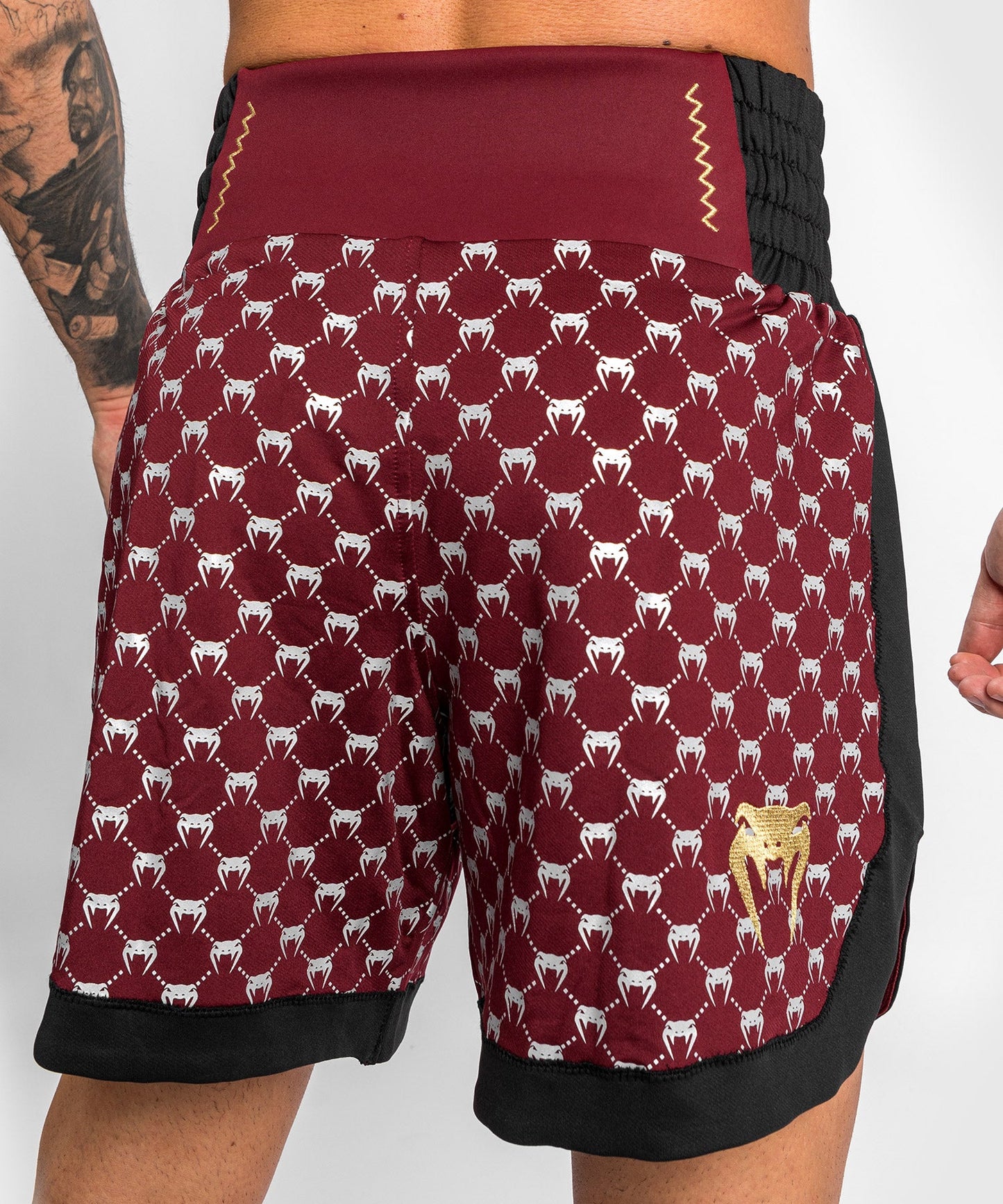 Venum Monogram Boxing Short - Black/Bordeaux