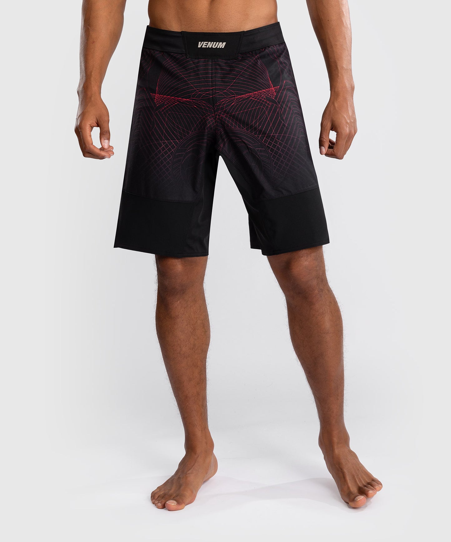 Short de Combat Venum G-Fit Air pour Hommes - Noir Profond/Rouge Feu