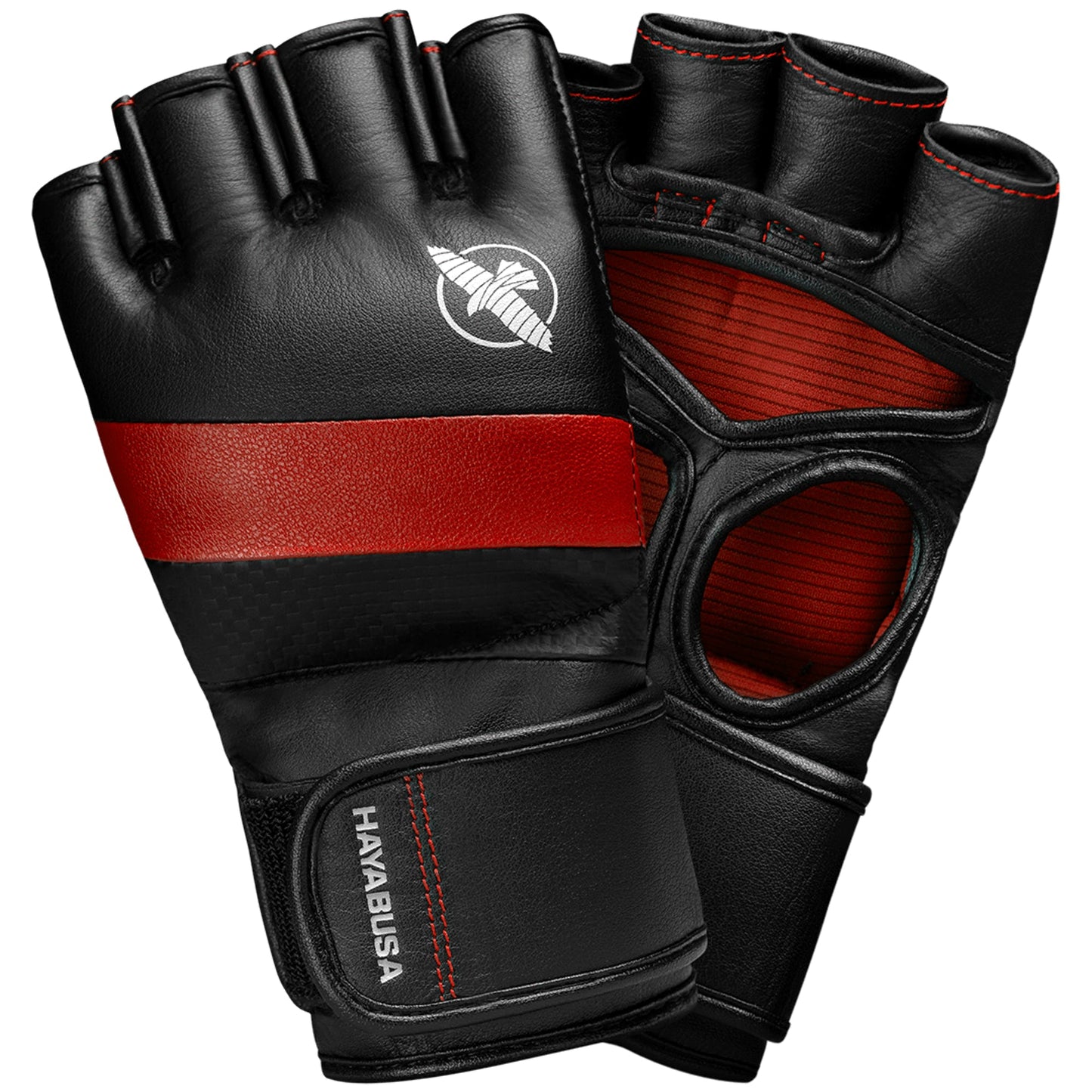 Hayabusa T3 MMA Handschuhe - Schwarz/Rot