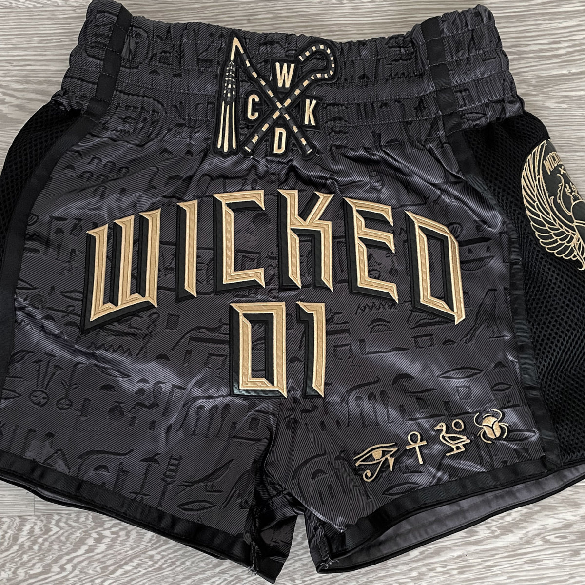 Short de Muay Thai Wicked One Pharaoh - Noir