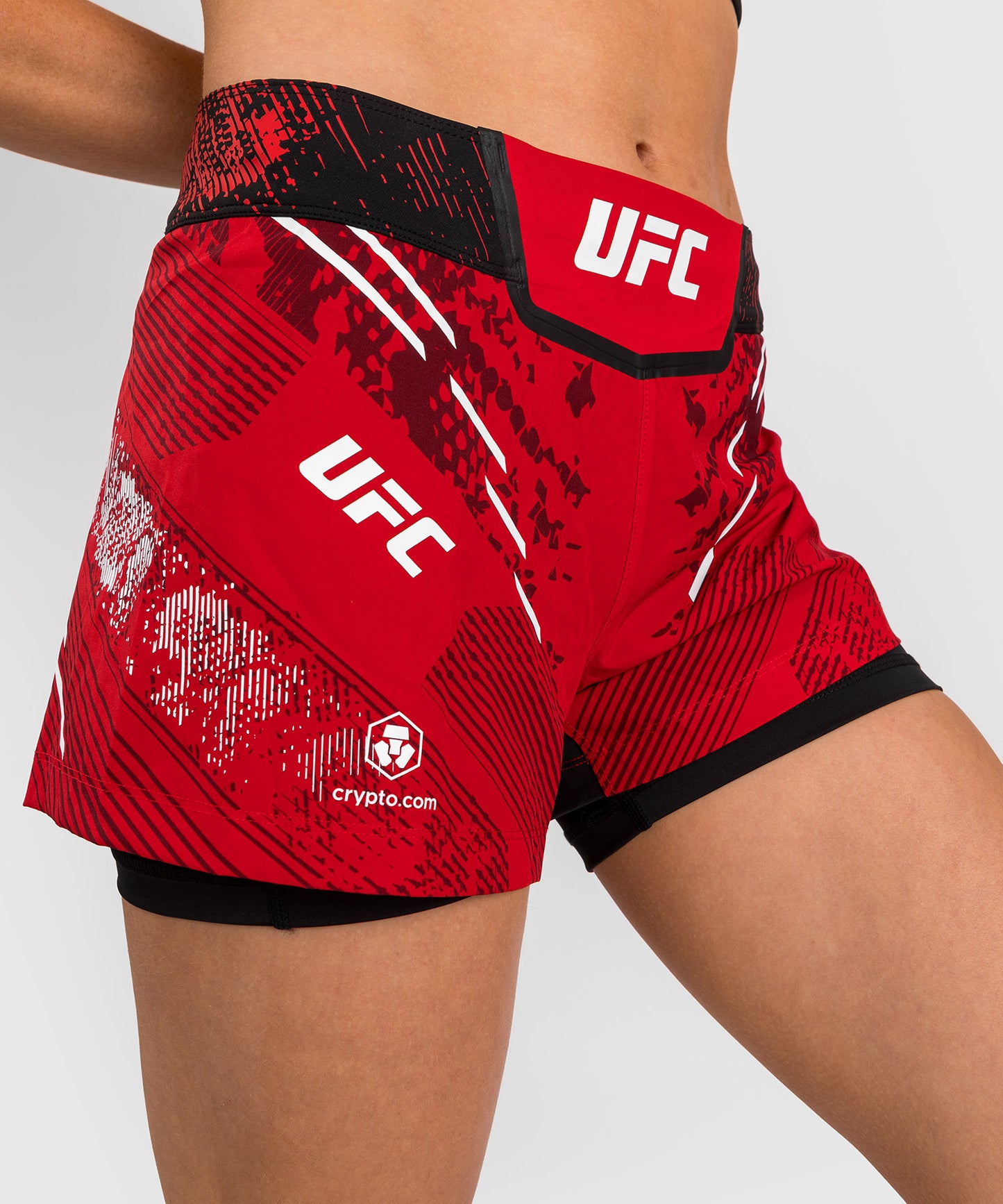 Short de Combat pour Femmes UFC Adrenaline by Venum Authentic Fight Night - Rouge