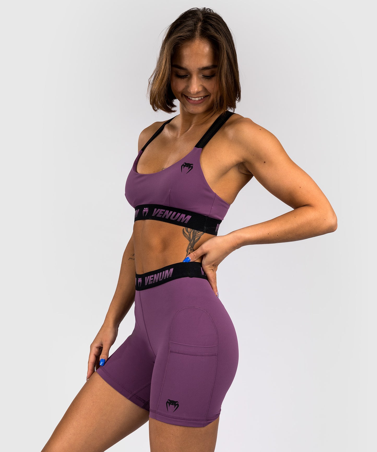 Venum Elevate Women's Long Compression Short - Lilac