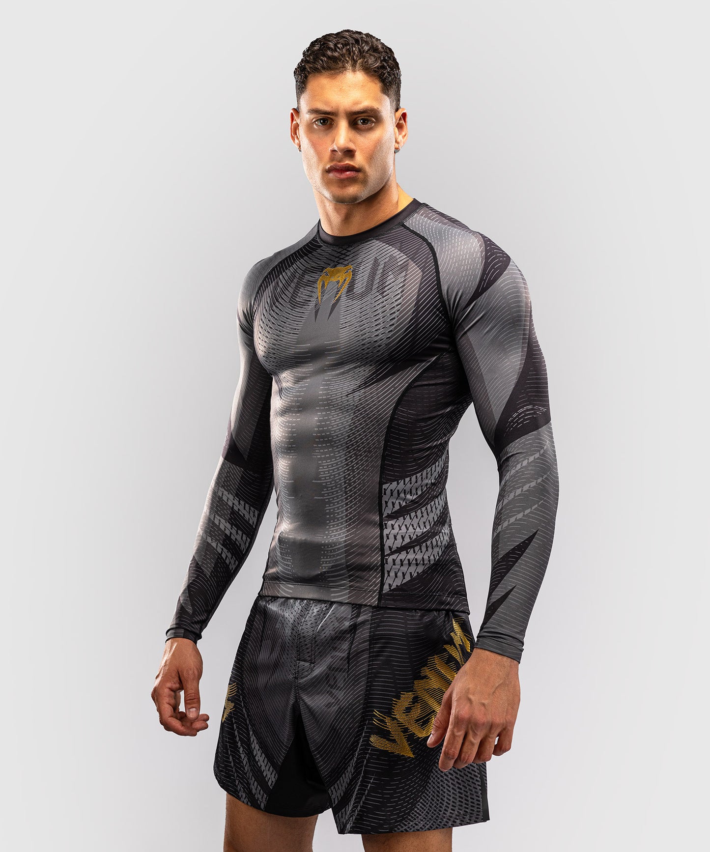 Venum Galactic 3.0 Langarm Rashguard - Schwarz/Gold