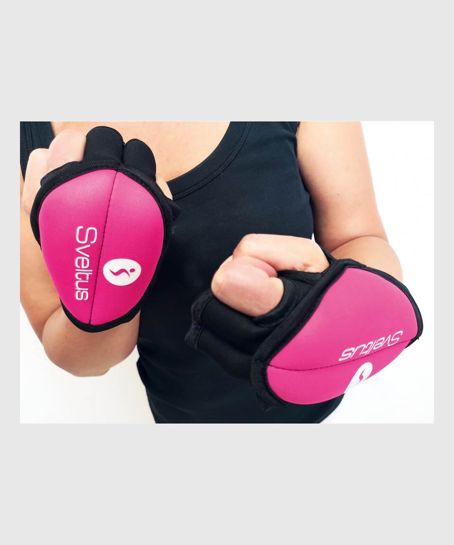 Sveltus Piloxing Handschuhe - 250 g - 2er Set - Pink/Schwarz