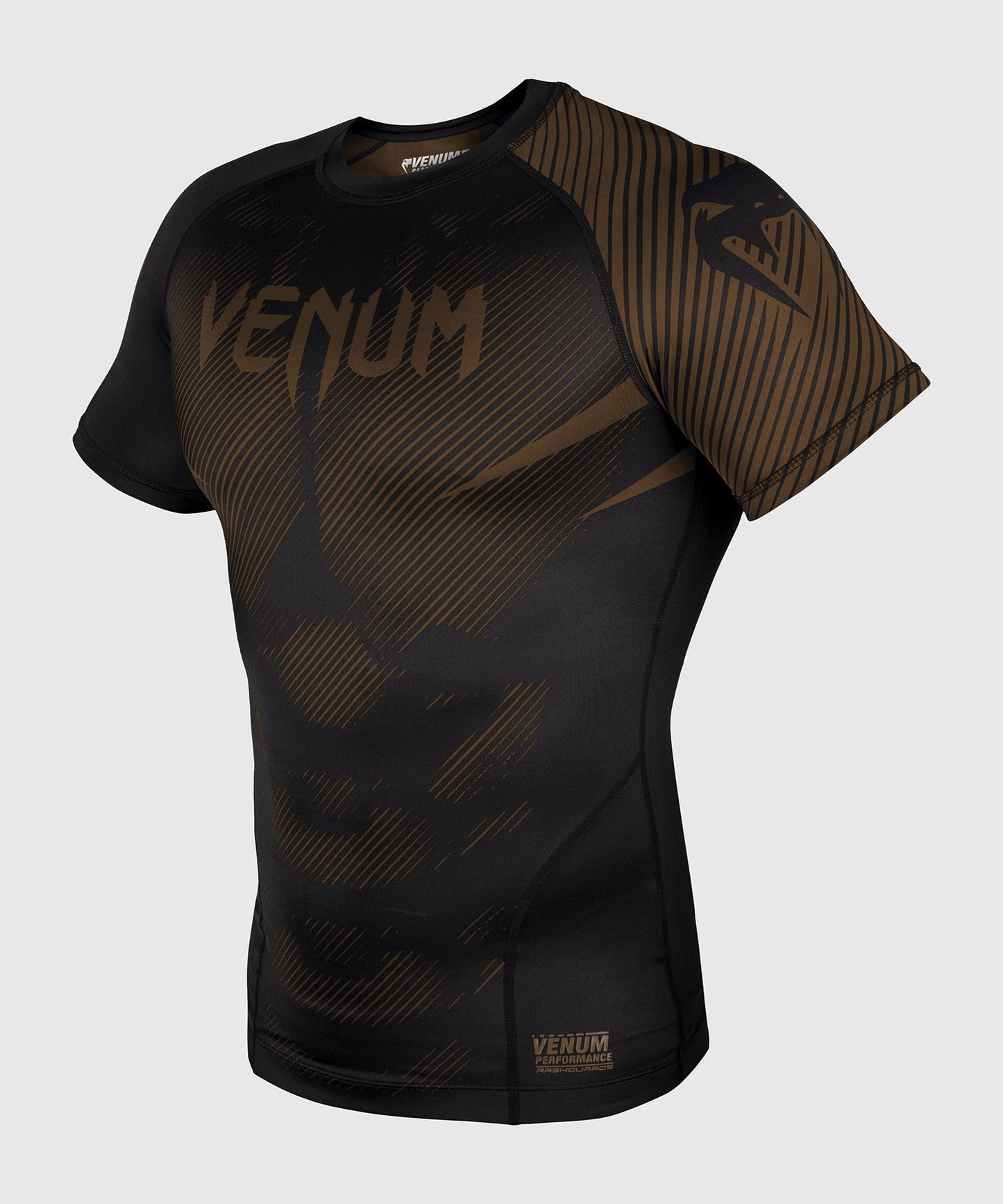 Rashguard Venum NoGi 2.0 - IBJJF Approved Short Sleeve - Black/Brown