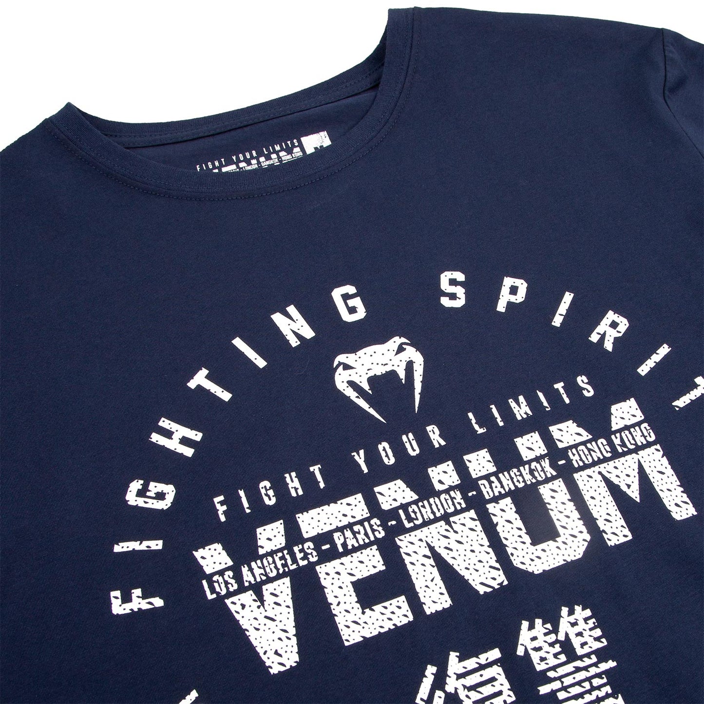 Venum Signature T-Shirt - Long Sleeve - Navy/White