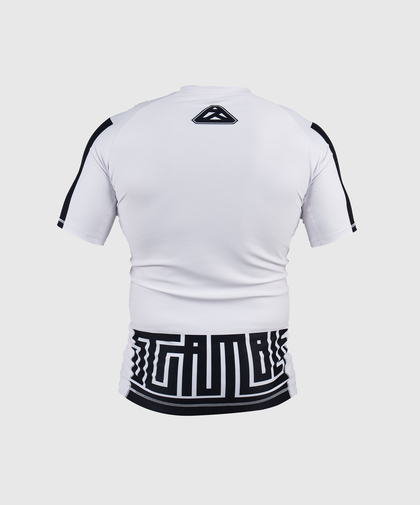 Rashguard Mit Kurzen Ärmeln Scramble Ranked - Weiß/Schwarz