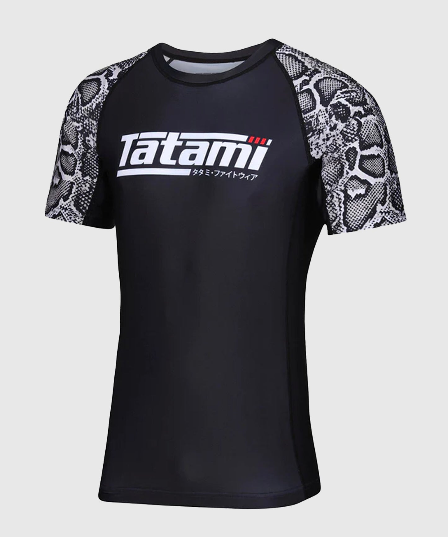 Rashguards À Manches Courtes Tatami Fightwear Recharge Snake - Noir/Blanc