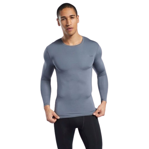 Reebok Workout Ready Compression T-Shirt Grau - Langarm