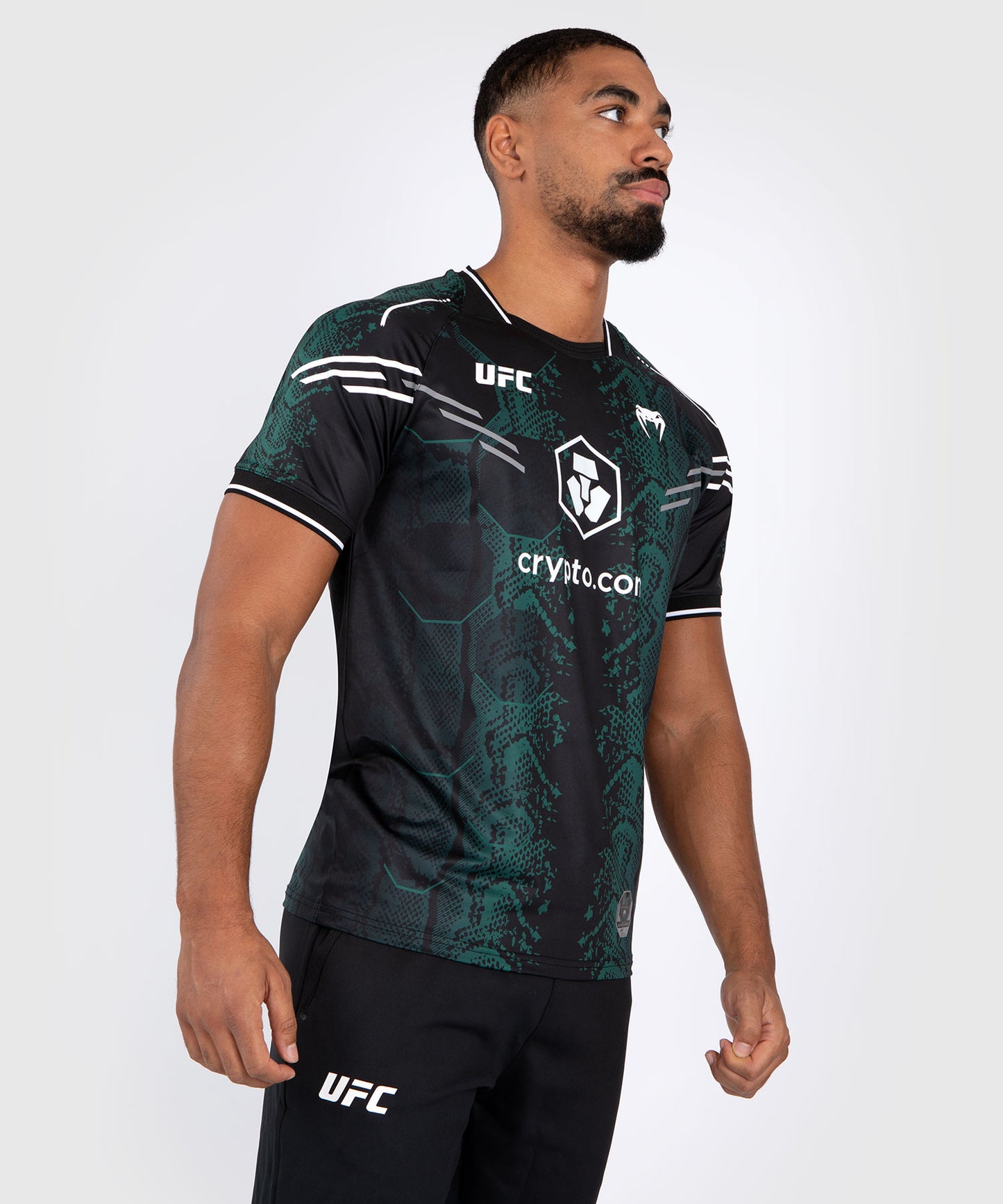 T-shirt Technique pour Hommes UFC Adrenaline by Venum Authentic Fight Night - Emerald Edition - Vert/Noir