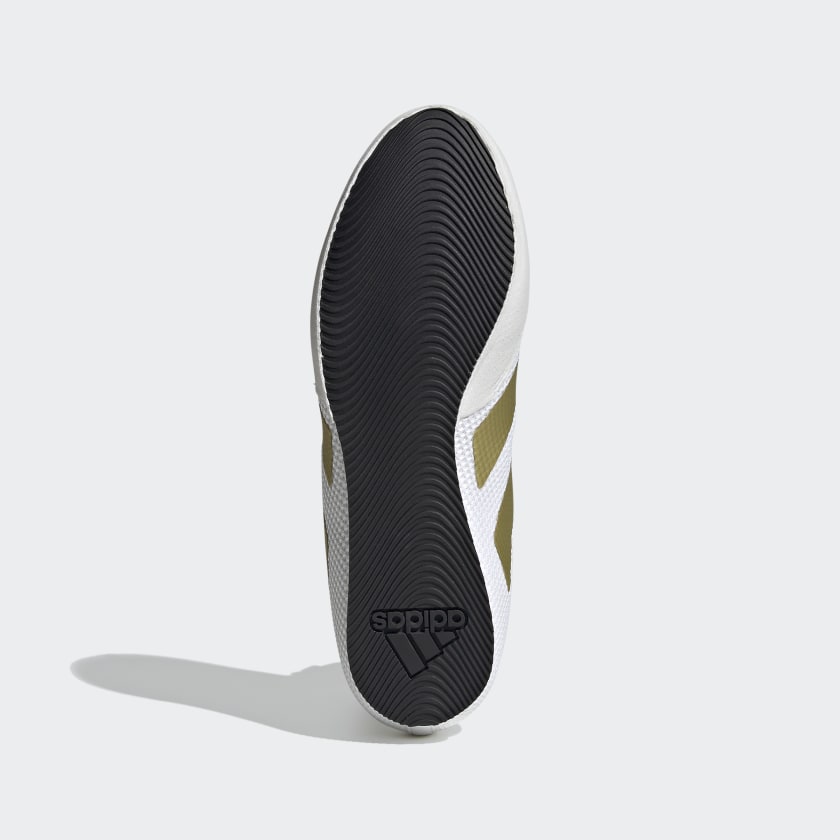 Chaussures de Boxe Adidas Box Hog 3 - Blanc/Or Mat