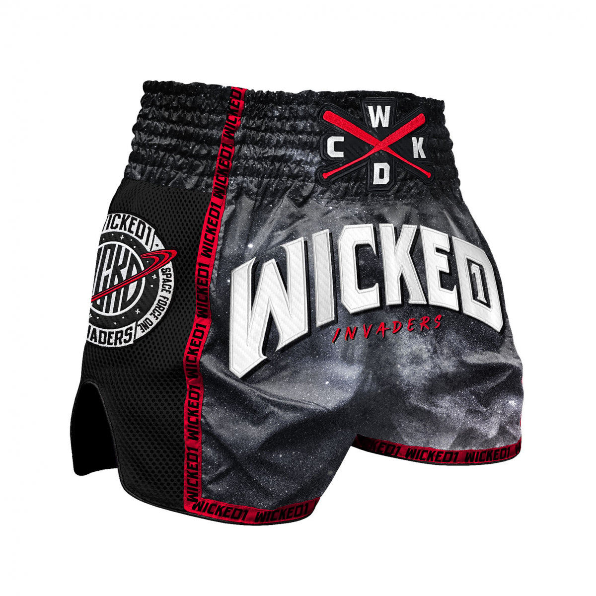 Muay-Thai Short Wicked One "Invaders" – Noir/Rouge