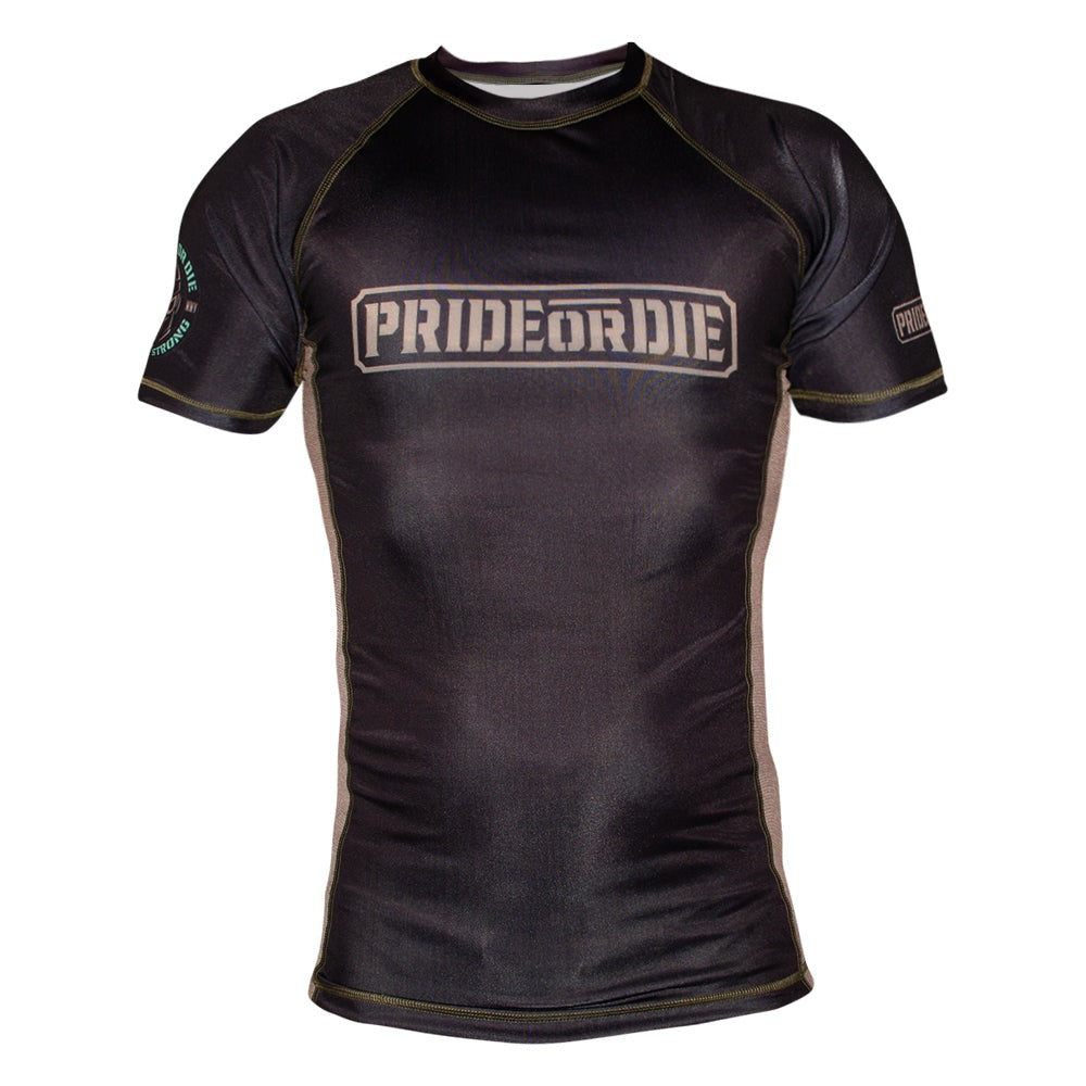 Rashguard  Pride Or Die Only The Strong - Noir