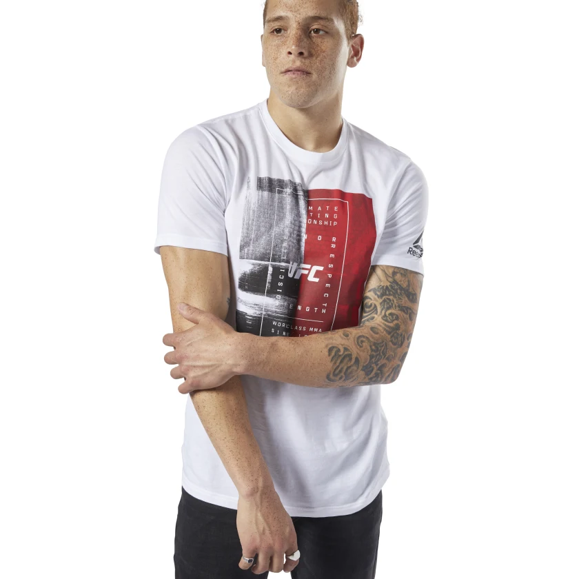 T-shirt Reebok UFC Fan Gear - Blanc