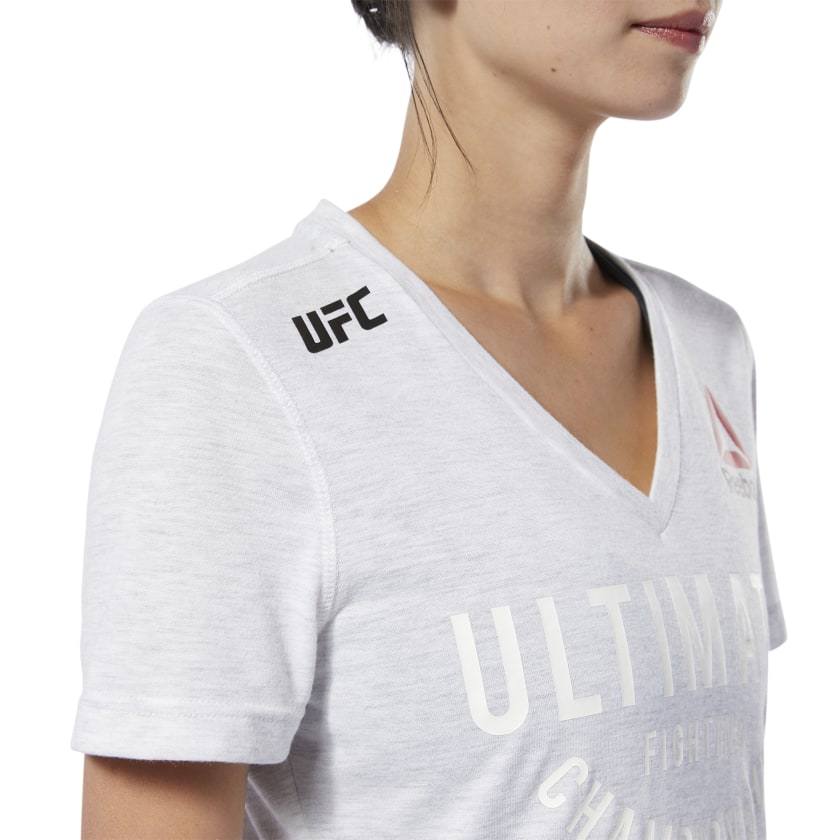 T-shirt Femme Reebok UFC Fight Night CHAMP - Blanc