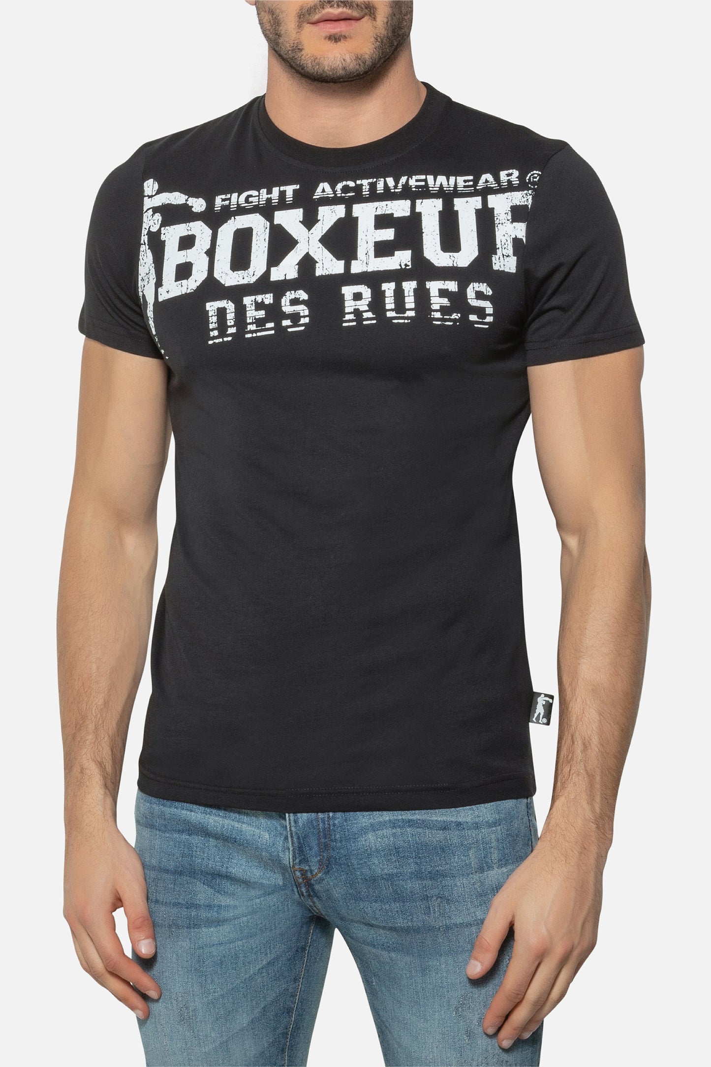 T-shirt Boxeur des Rues Big Logo - Noir