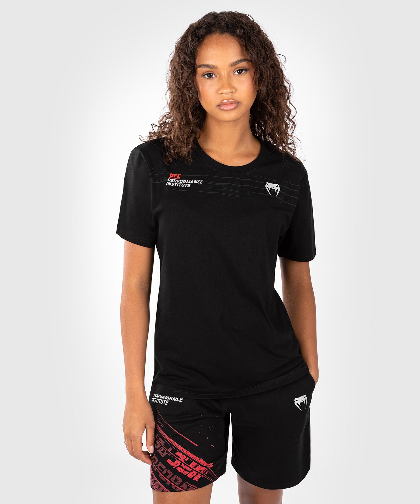 T-Shirt Femme UFC Venum Performance Institute 2.0 - Noir/Rouge