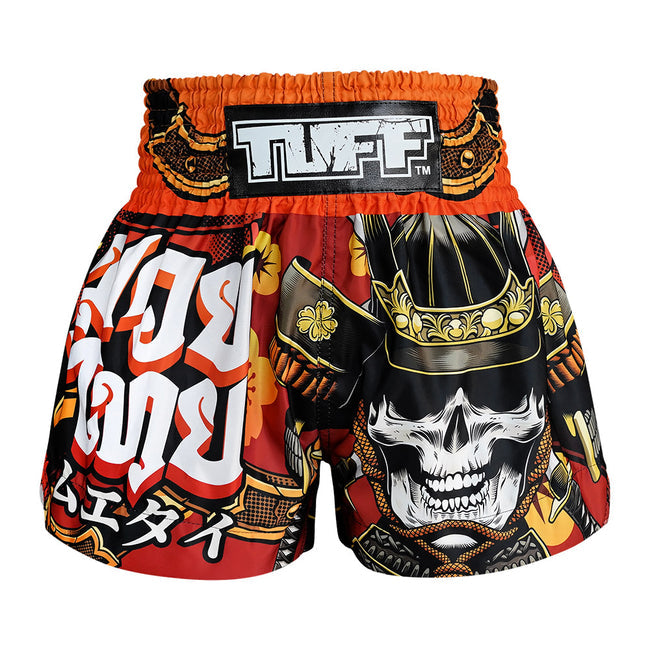 Short Muay Thai Tuff Samurai Skull - Rouge