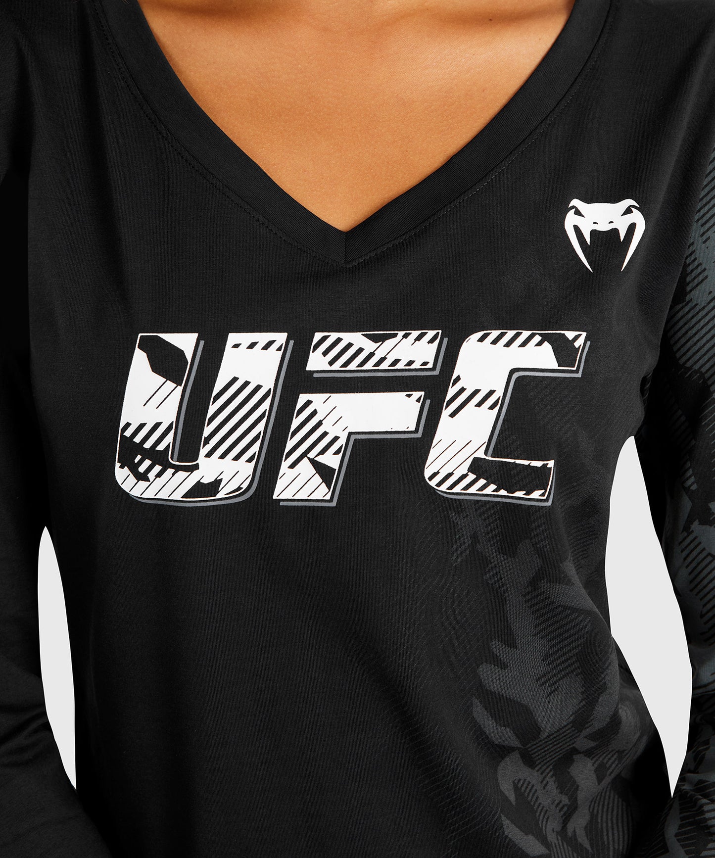 T-shirt Manches Longues Femme UFC Venum Authentic Fight Week - Noir
