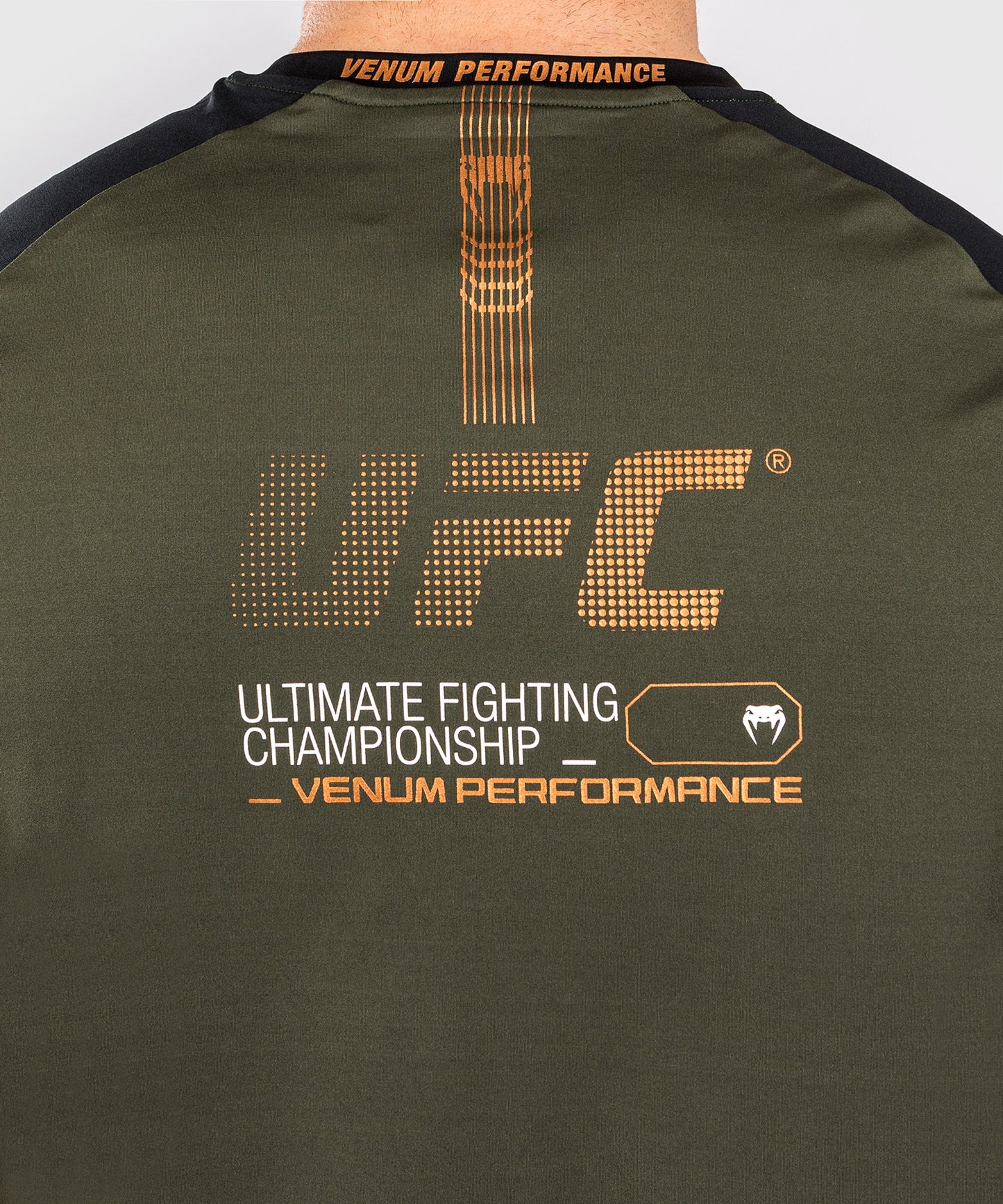 T-shirt Dry-tech pour Hommes UFC Adrenaline by Venum Fight Week - Kaki/Bronze