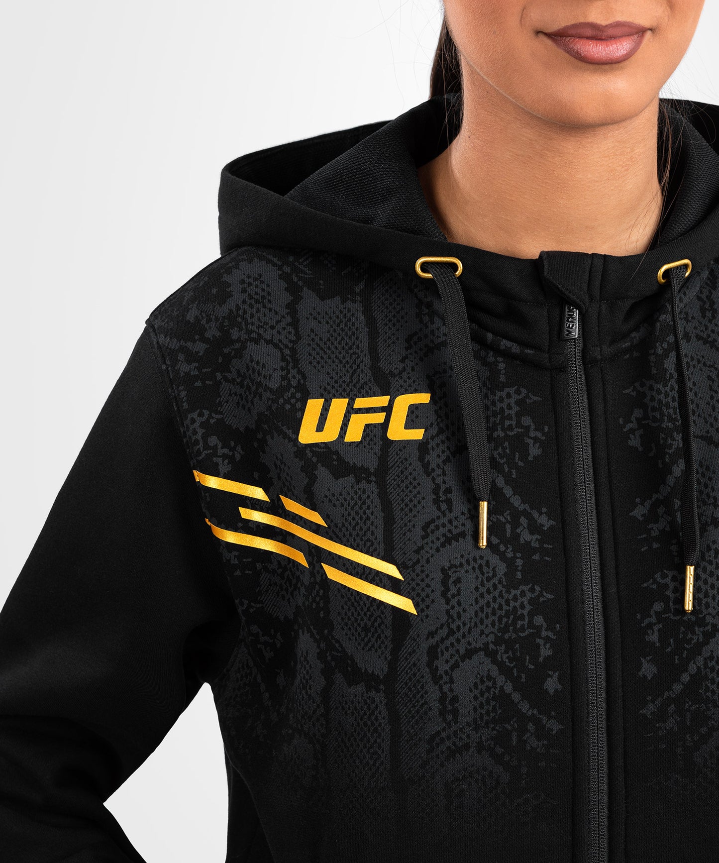 Sweatshirt zippé à capuche pour Femmes UFC Adrenaline by Venum Replica - Champion