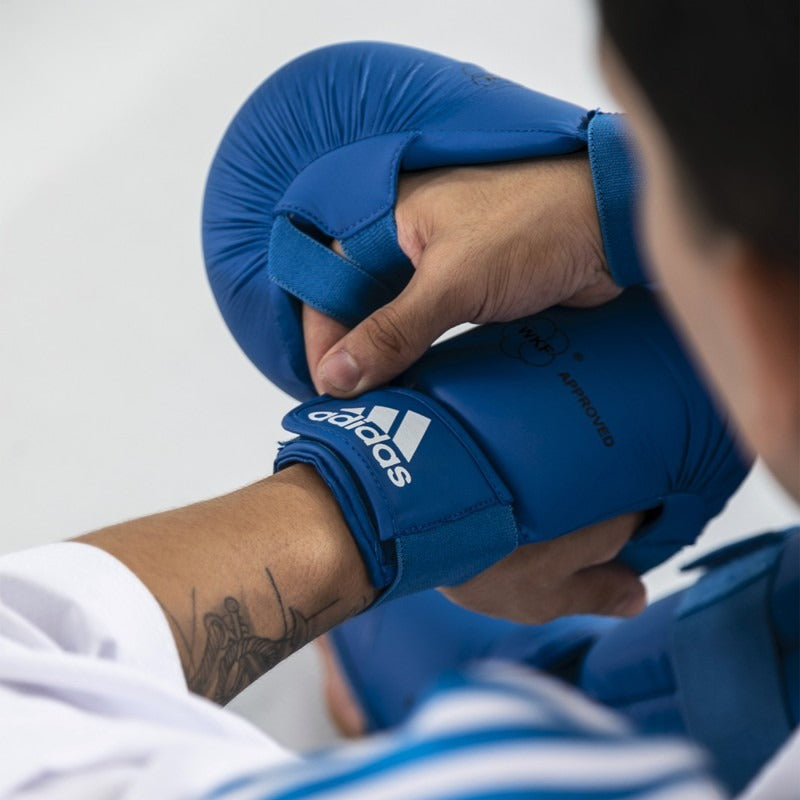 Karate Mitts Wkf Ohne Daumen Adidas - Blau