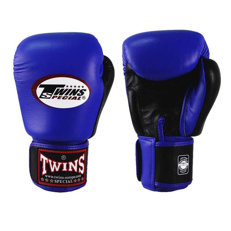 Professionelle Boxhandschuhe Twins BGVL 3 Retro - Blau/Schwarz