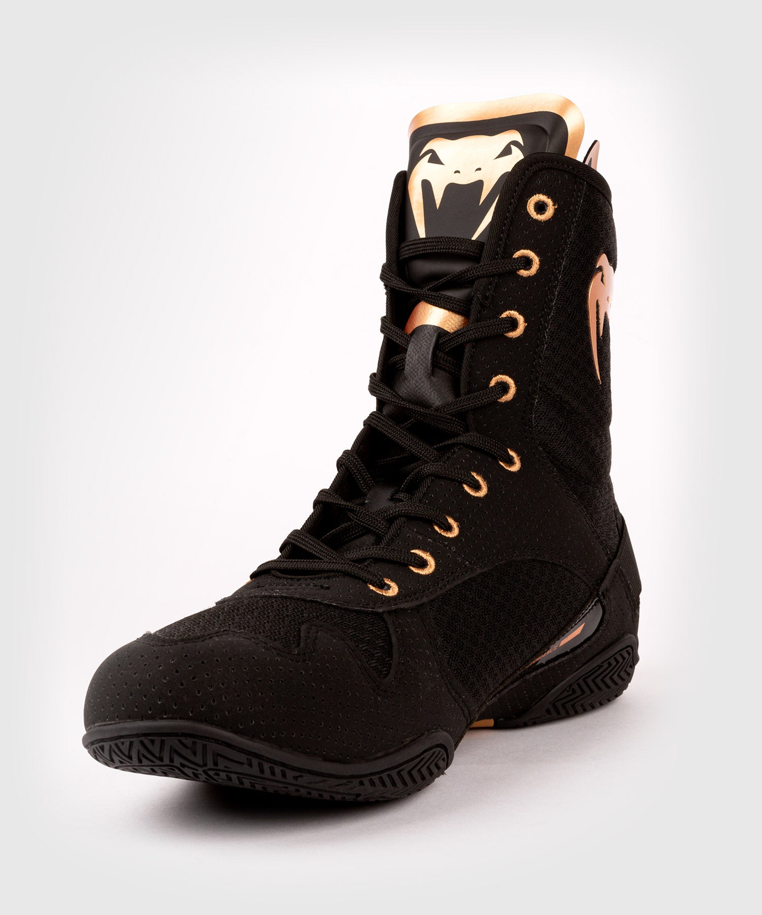 Chaussures de Boxe Venum Elite – Noir/Bronze – Dragon Bleu