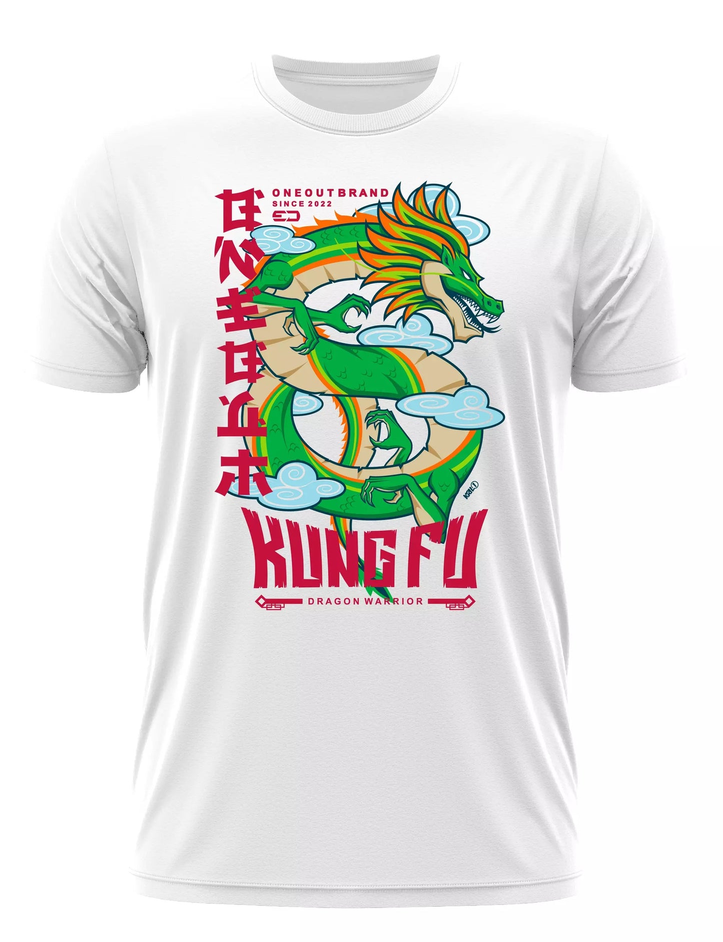 Tee-Shirt Oneout Dragon Kung Fu – Blanc