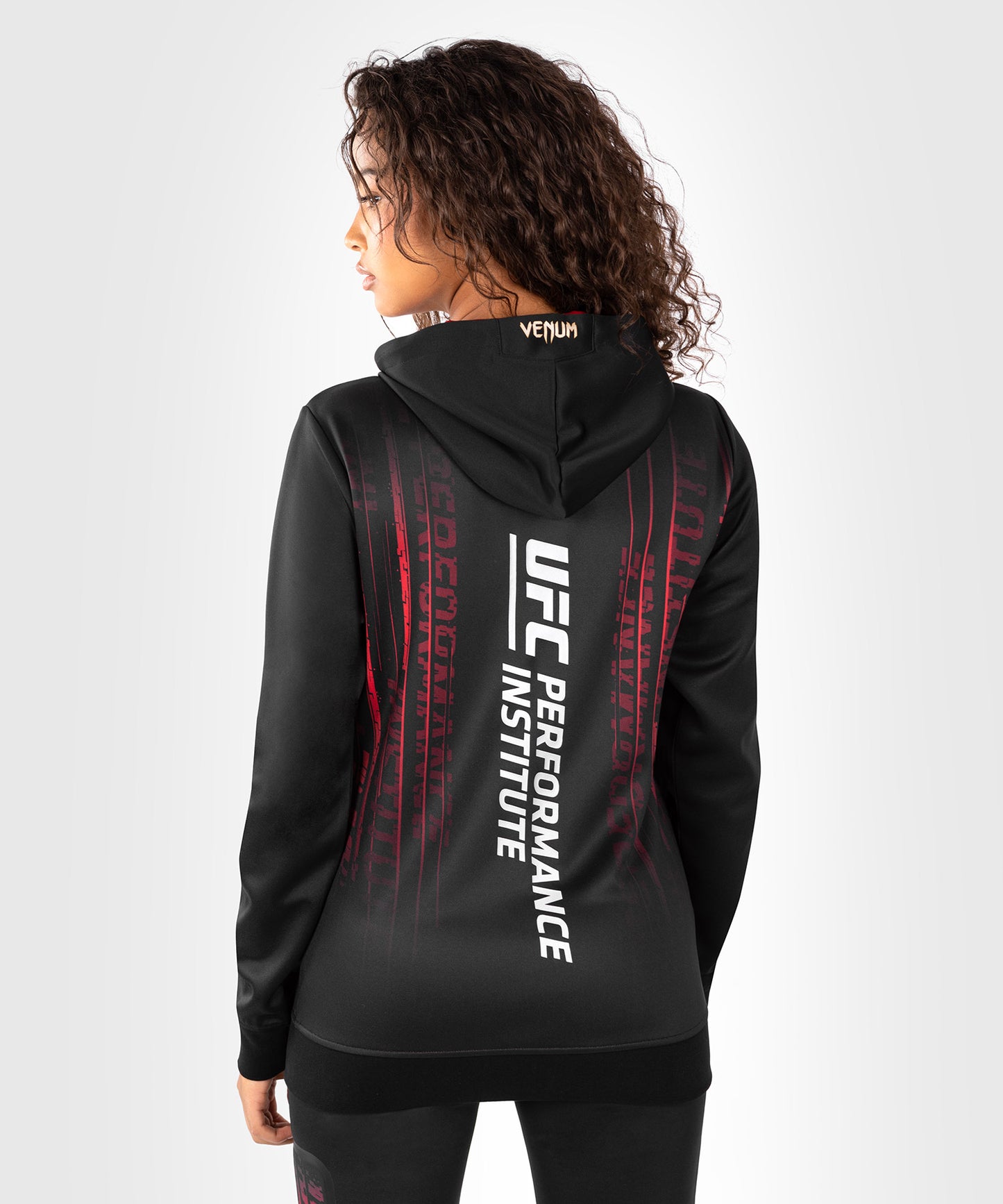Veste à Capuche pour Femmes UFC Venum Performance Institute 2.0 - Noir/Rouge
