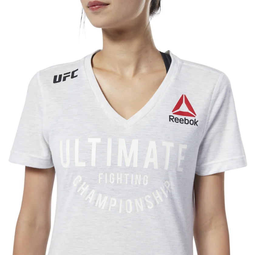 T-shirt Femme Reebok UFC Fight Night CHAMP - Blanc