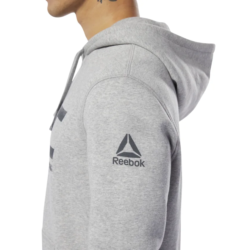 Sweat capuche Reebok UFC Fan Gear Gris Dragon Bleu