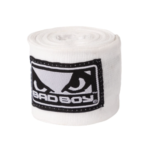 Bandages de Boxe Bad Boy - 4.5 Mètres - Blanc/Noir