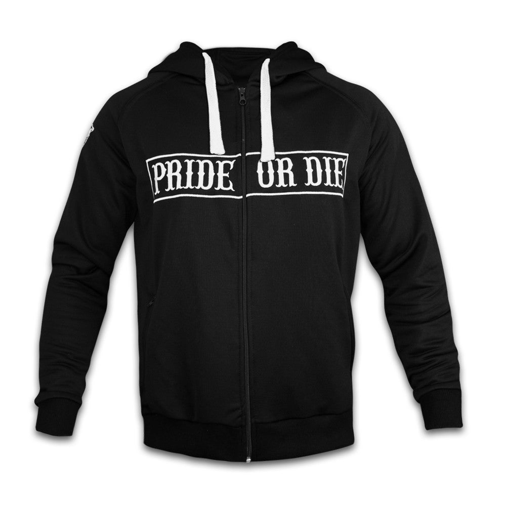 Sweat à capuche et zip Pride or Die "Fight Club" - Noir