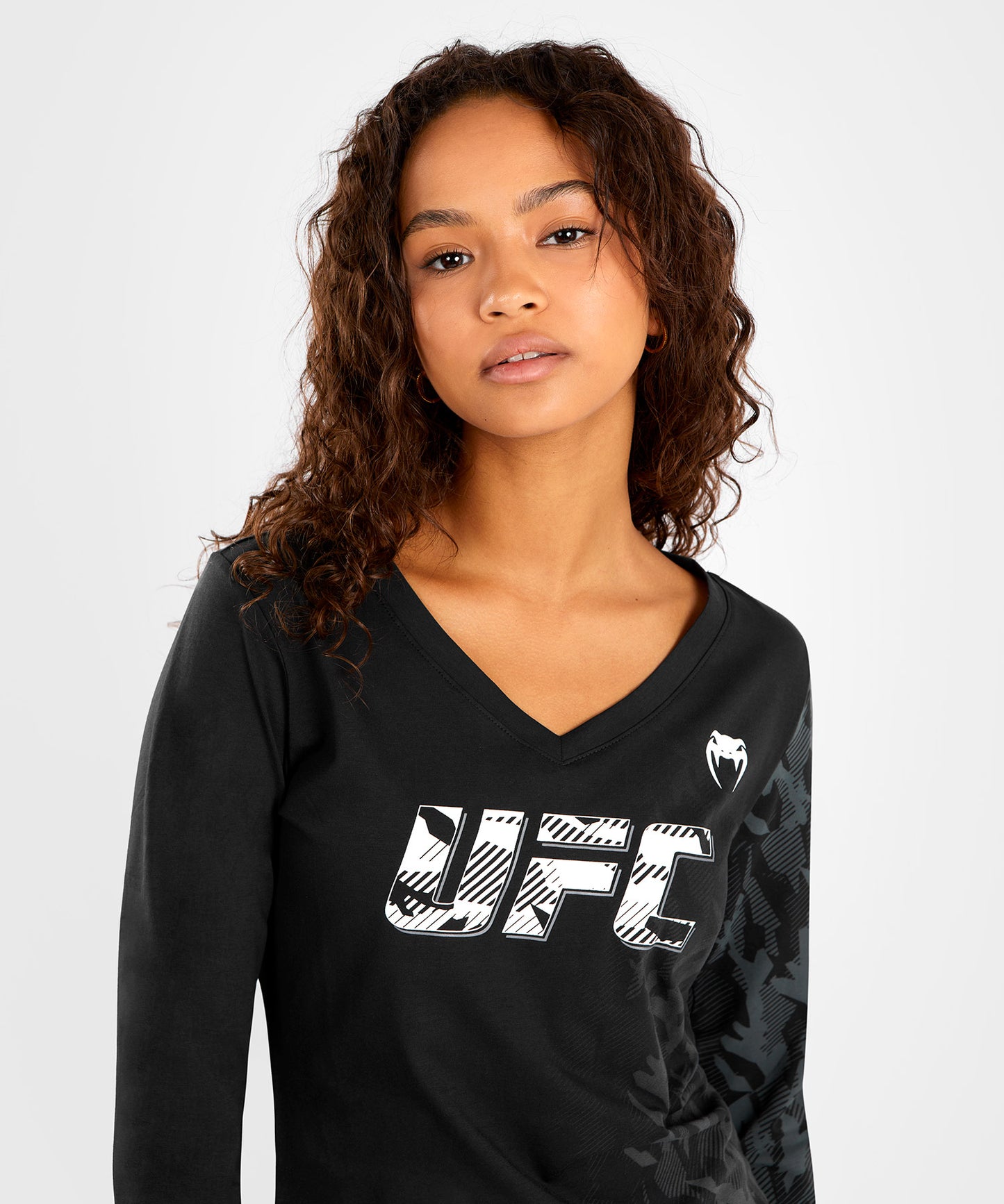 T-shirt Manches Longues Femme UFC Venum Authentic Fight Week - Noir