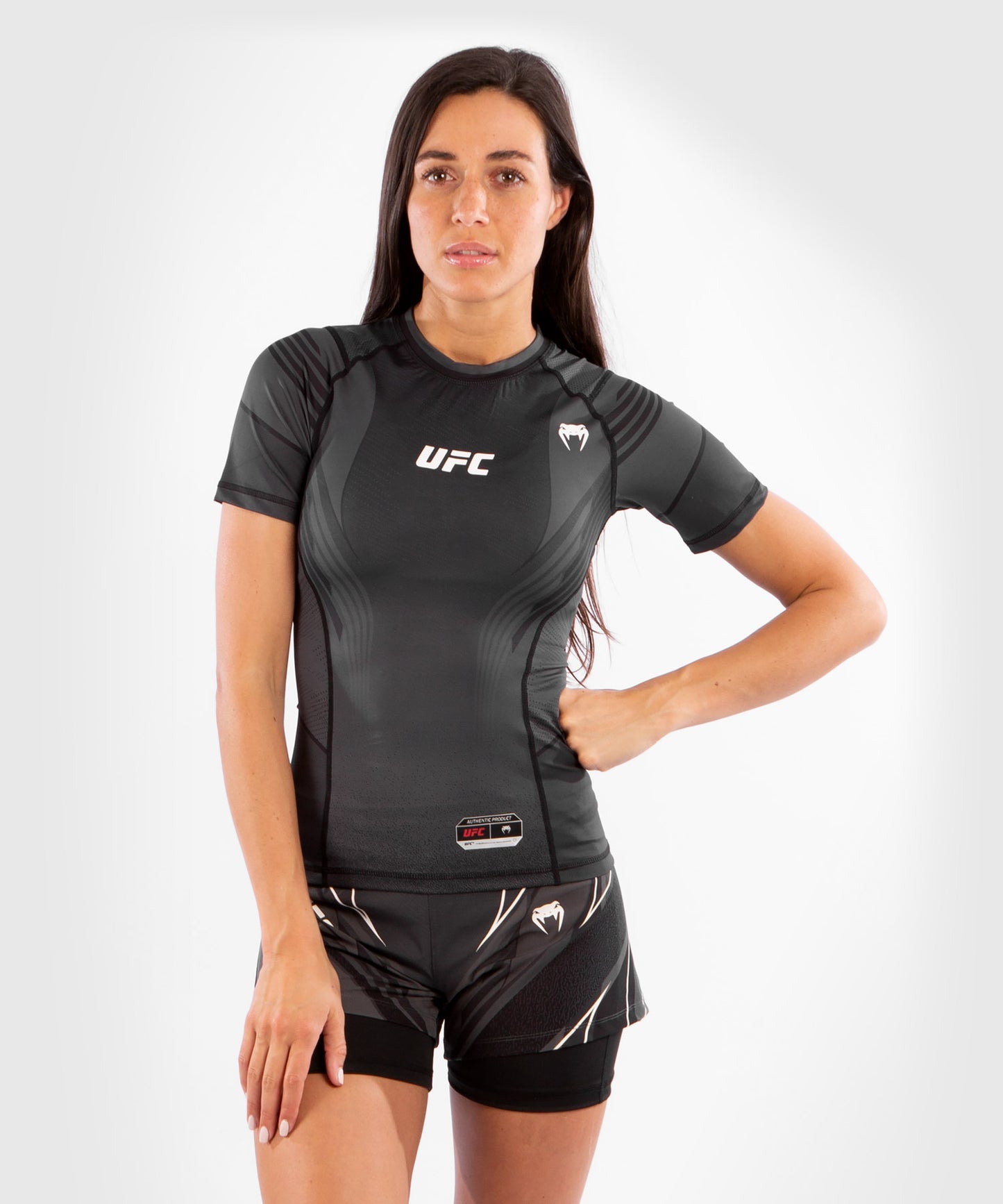 T-shirt de compression Femme UFC Venum Authentic Fight Night - Noir