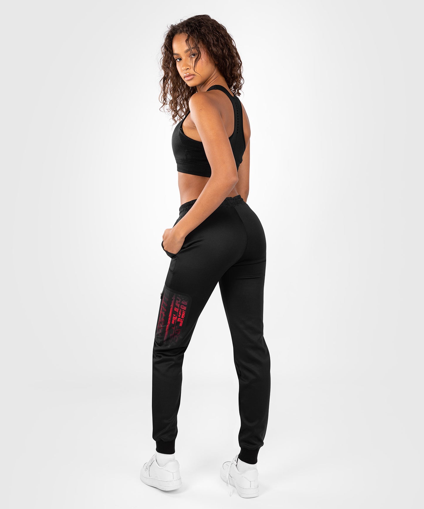 Pantalon de Jogging pour Femmes UFC Venum Performance Institute 2.0 - Noir/Rouge