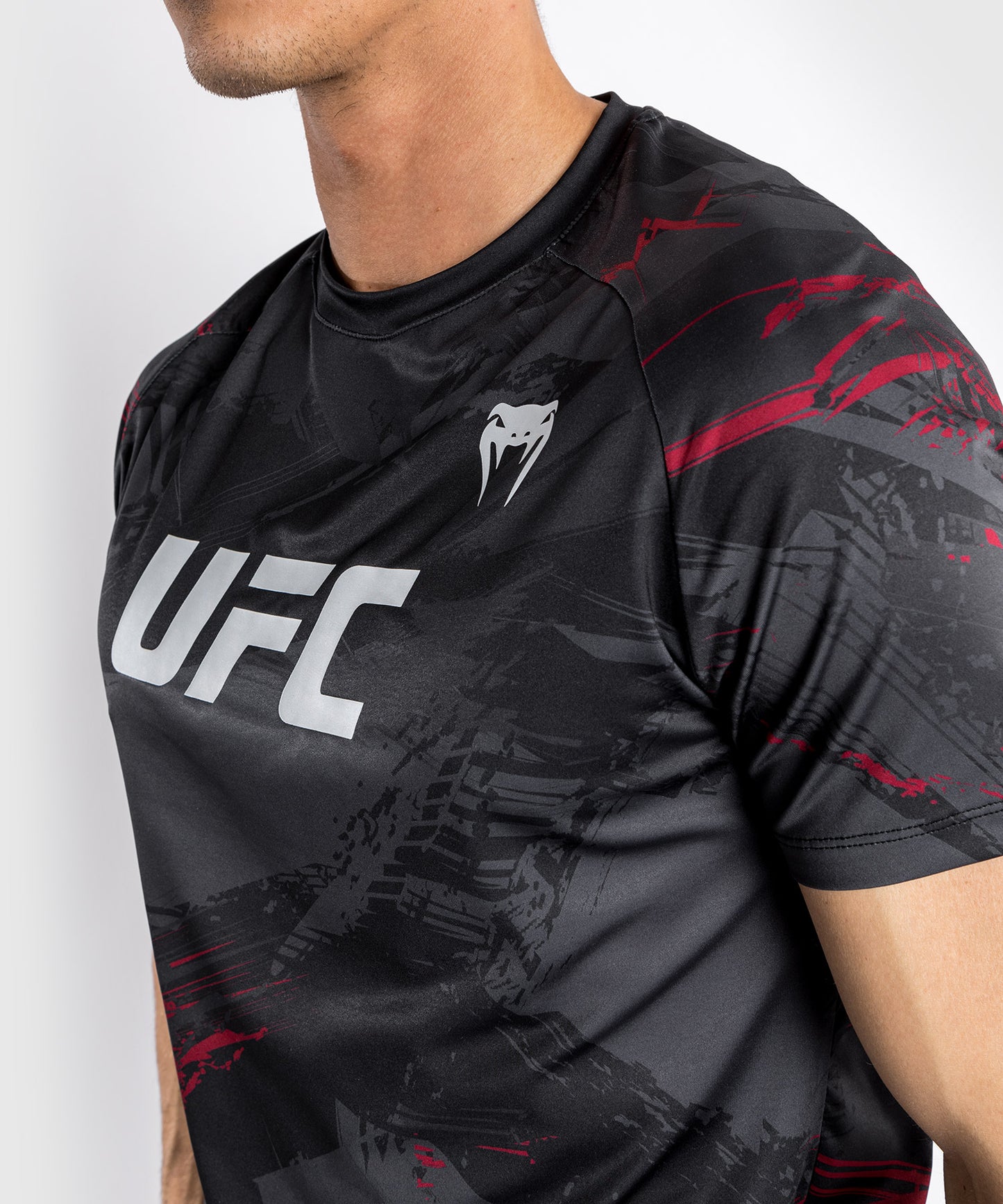 Dry Tech Kurzarm T-Shirt Mann UFC Venum Authentic Fight Week 2.0 - Schwarz