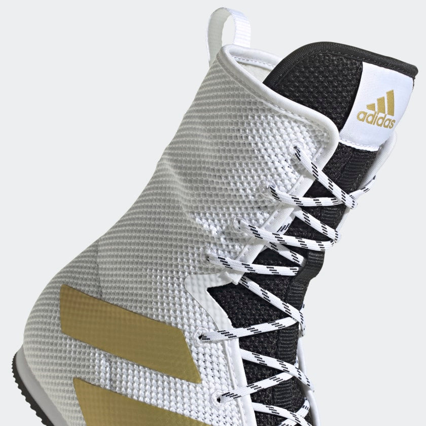 Chaussures de Boxe Adidas Box Hog 3 - Blanc/Or Mat