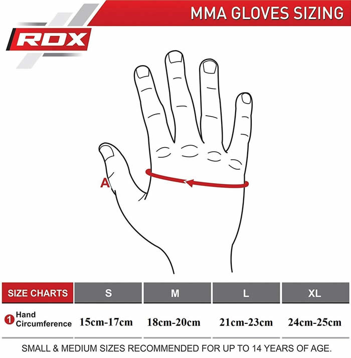 Gants de MMA Grappling RDX Sports Aura T-17 - Noir/Blanc/Or