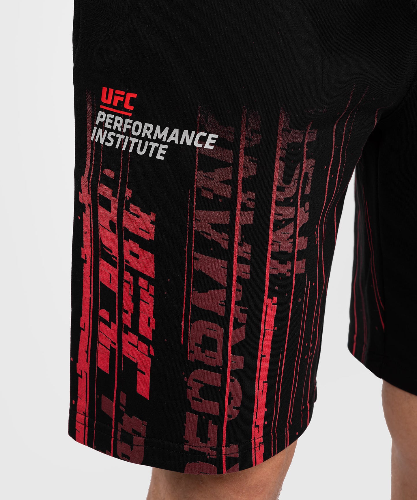Short en Coton pour Hommes UFC Venum Performance Institute 2.0 - Noir/Rouge